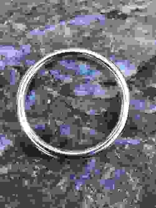 Beautiful silver round wire stacking ring 