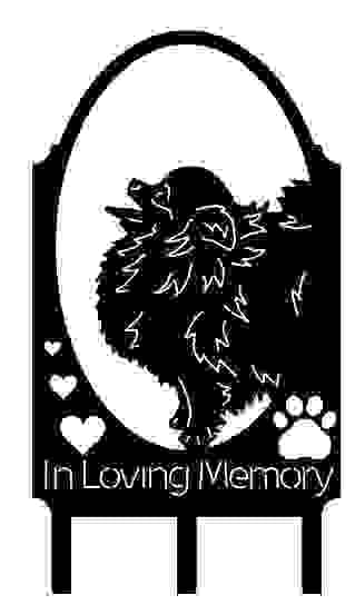 Metal Dog Memorial Marker Collection: Pomeranian