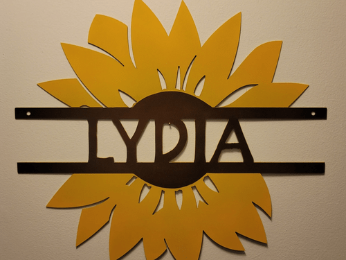 Personalized Name Sunflower Sign 