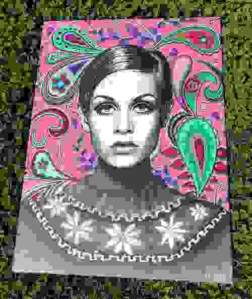 Twiggy Original Acrylic Painting, Prints and Posters