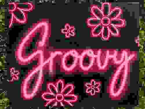Groovy Neon Sign Original Painting, Prints and Posters