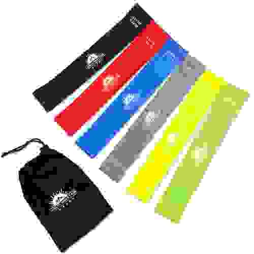 1.45mm-0.45mm 6 Level Resistance Bands Set Pilates Exercises Elastic Fitness Training Yoga Loop Band
