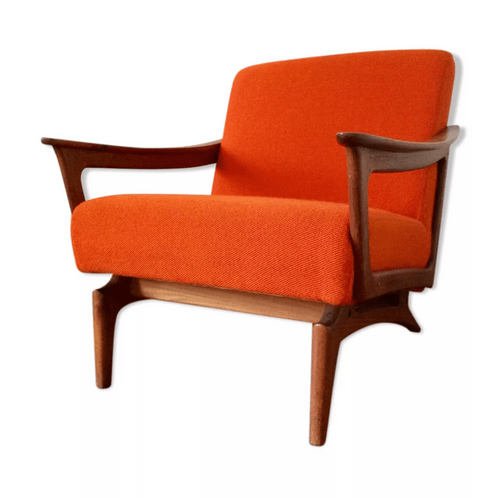 - SOLD - Fauteuil Teck Et Kvadrat - Circa 1960