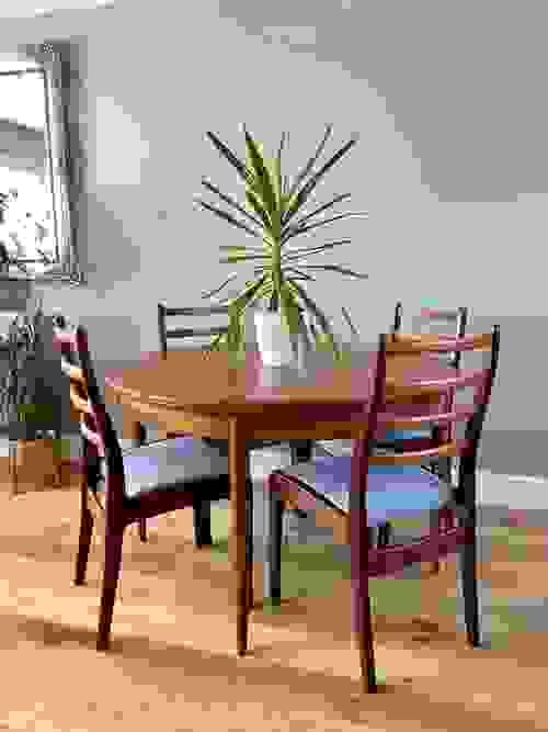 SOLD - G Plan Round Table with 4 G Plan Ladderback Chairs / Refurbished