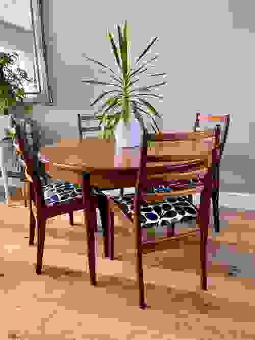 SOLD - G Plan Set of 4 Dining Room Chairs & Round Table / Orla Kiely / Refurbished