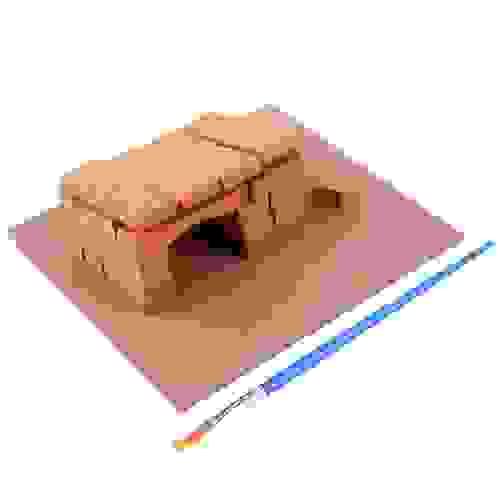 Mini Construction Toy Mini Red Bricks with Pallet  30pcs
