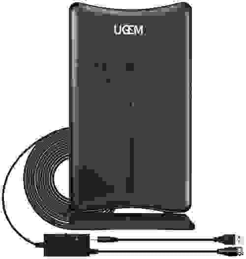 UGEM TV antenna 360°Omnidirectional Signal Reception, Digital HDTV with Detachable Stand 