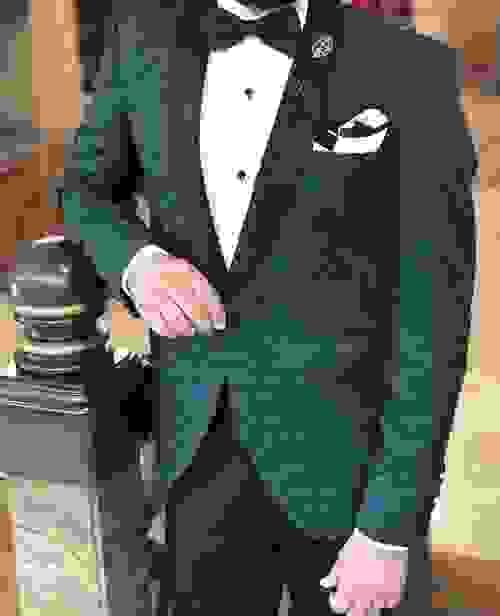 Dark Green Mosaic Suit