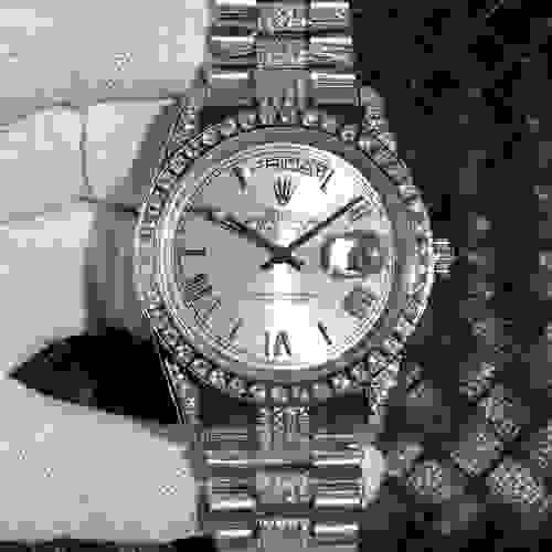 Rolex Day Date Half Diamonds