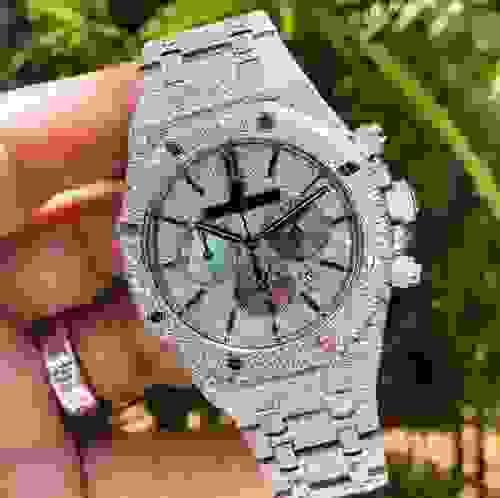 Audemars Piguet Silver Iced Diamonds