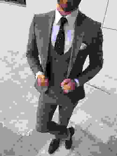 Taupe Suit Wool