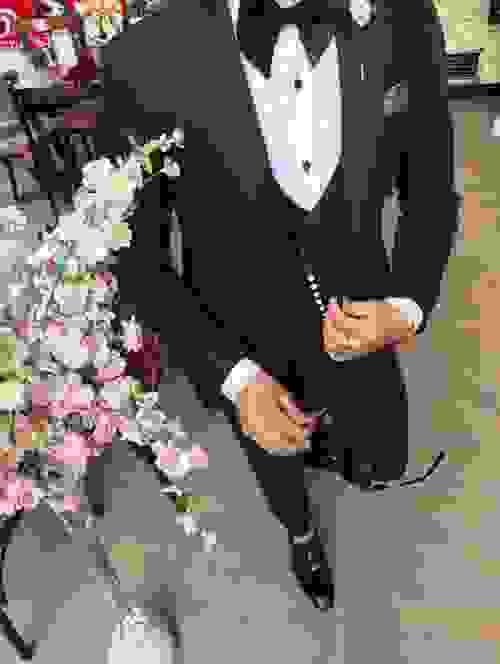 Black Polyester Suit 