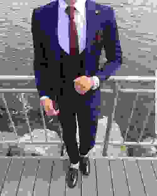 Purple Blue Suit