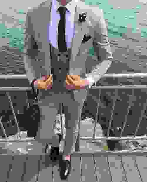 Light Grey Slim Fit Suit
