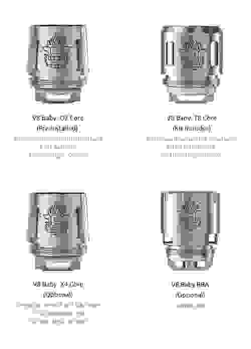 Smok Baby Beast coils  T8 - Q2  coils 
