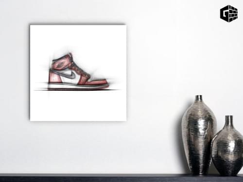 Air Jordan 1 Bulls Pencil Canvas