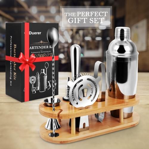 Duerer Bartender Kit with Stand, 10-Piece Cocktail Shaker ... (500 x 500 Pixel)