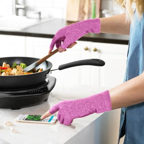 Arthritis Gloves by Duerer, Compression Gloves Purple,