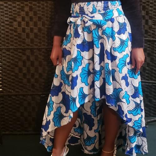 High-Lo skirt Turquoise