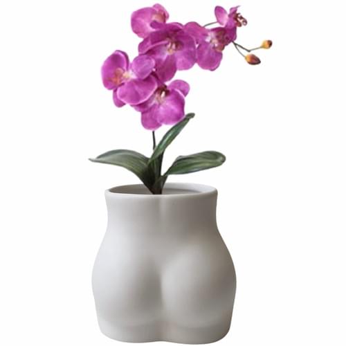 White Female Body Butt Vase