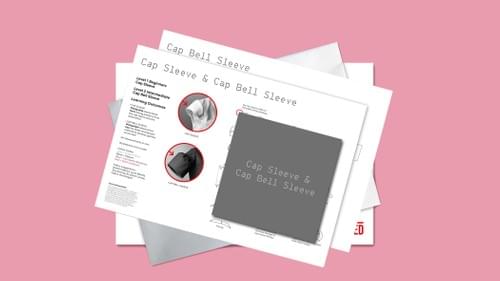 Cut & Spread™ CAP/BELL SLEEVE Instruction cards and 1 metre of Trace & Sew 'paper'.