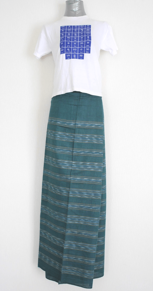 ミャンマー 女性用ロンジー ロンジーのはき方