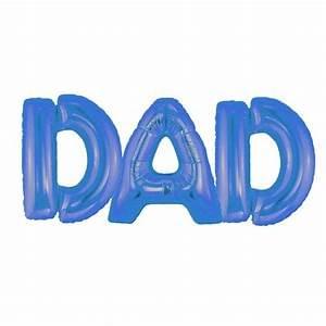Father's Day Blue Or Silver Dad 16" Air Fill Foil Balloon