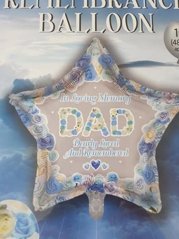 Sensations Remembrance Foil Balloon Foil 18" remembrance balloons 11 different Memorial balloons