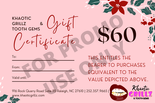 $60 E-GIFT CARDS