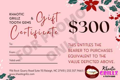 $300.00 E-GIFT CARDS
