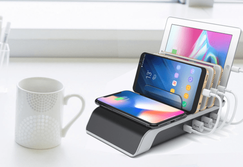 OP-U3 / 30W 4-ports USB wireless charging stand folding
