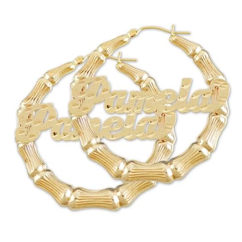 Personalized Bamboo Earrings