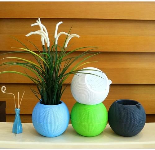 ball shape self watering plant pots with water level indicator