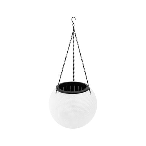 ball shape hanging up self watering plant pots with water level indicator