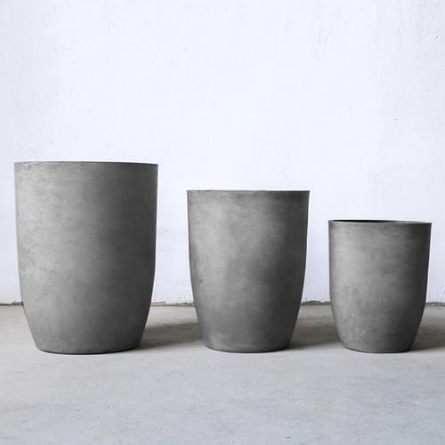 Deep Bullet Boughpot Tall Concrete Cement Flower Planters