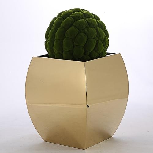 mirror surface Stainless Steel Planter for shopping mall decoration