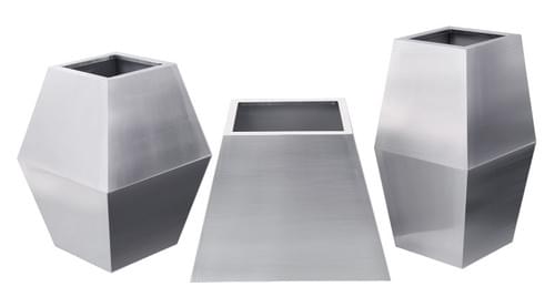 special-shaped stainless steel plant pots for restaurant library decoration