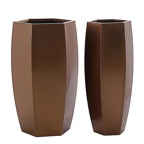 hexagon antique brass stainless steel plant pots height 90cm