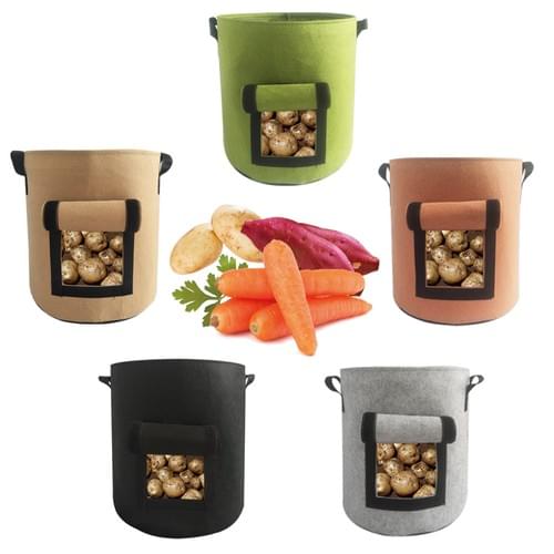 Non-Woven Fabric grow bags with velcro window& handles