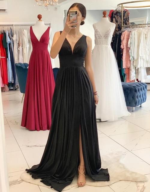 Vestidos largos con abierta en la pierna clearance