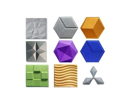 DIY 3D grey Felt Wall Panels