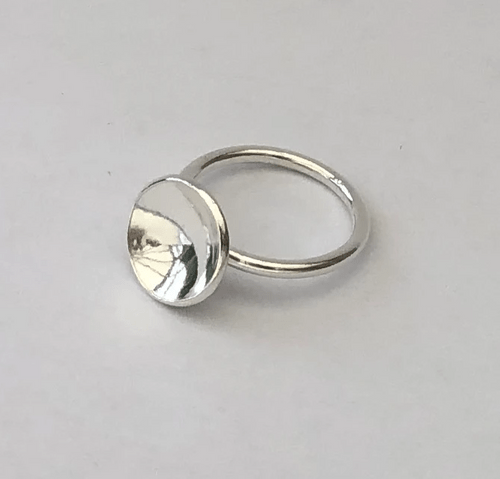 Silver Satellite Dish Ring - STYLE 3
