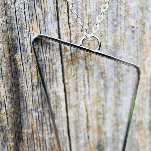 Long Drop Triangular Pendant