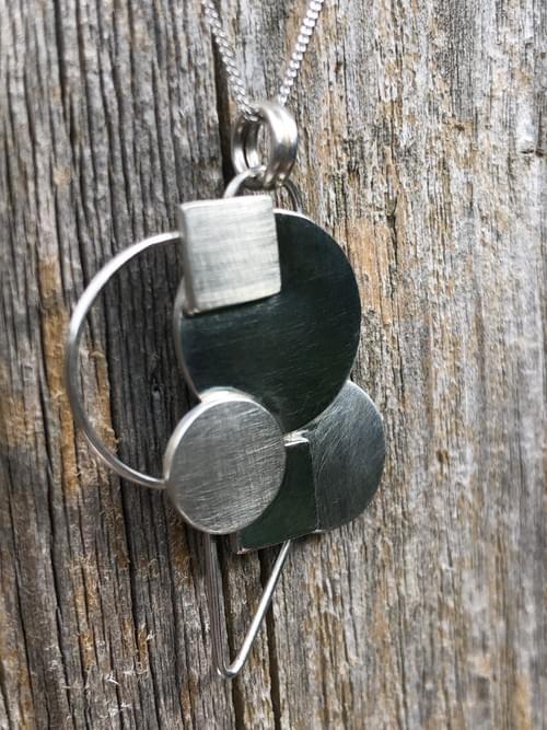 **One-of-a-Kind** Matt & Polished Geometric Pendant