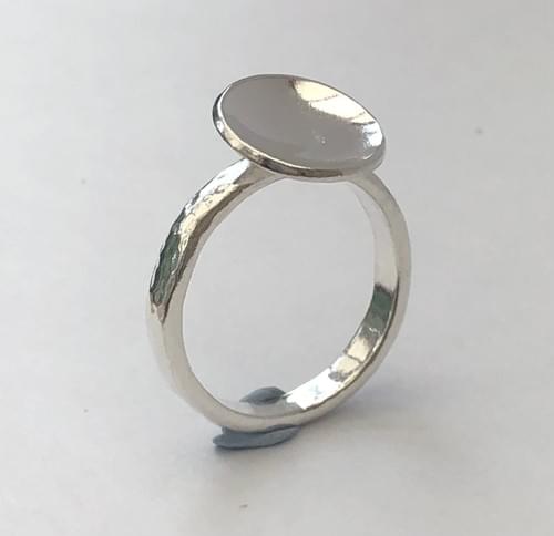 Silver Satellite Dish Ring - STYLE 2