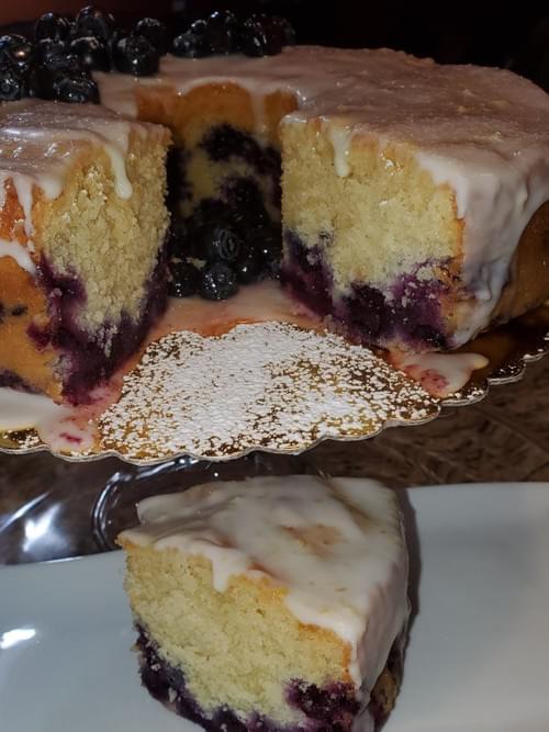 Blueberry Lemon Cake with Lemon Glaze