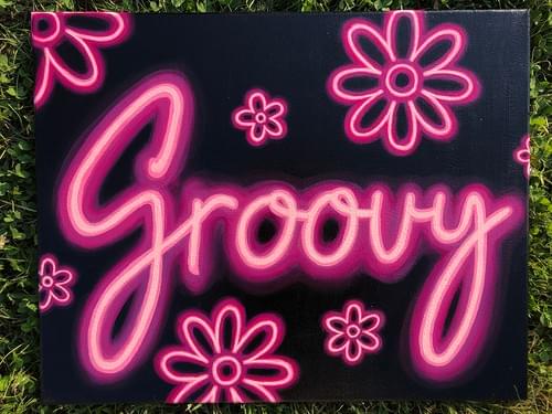 Groovy Neon Sign Original Painting, Prints and Posters