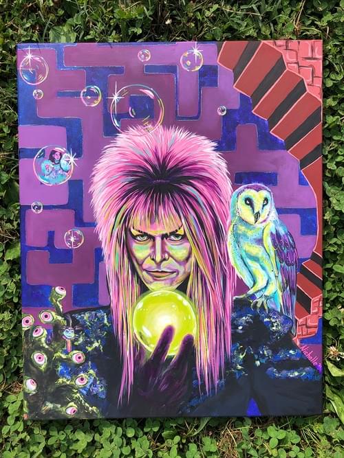 The Goblin King, David Bowie Original Acrylic Art Prints and Posters