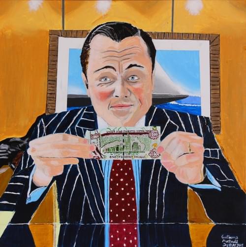 Wolf of Wall Street with 100 AED note