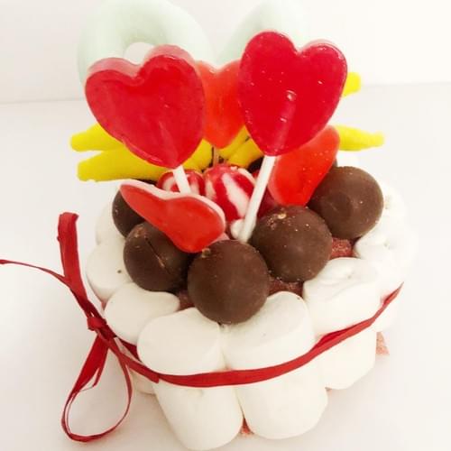 Pastel pequeño de corazón